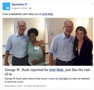 President Bush Jury Duty